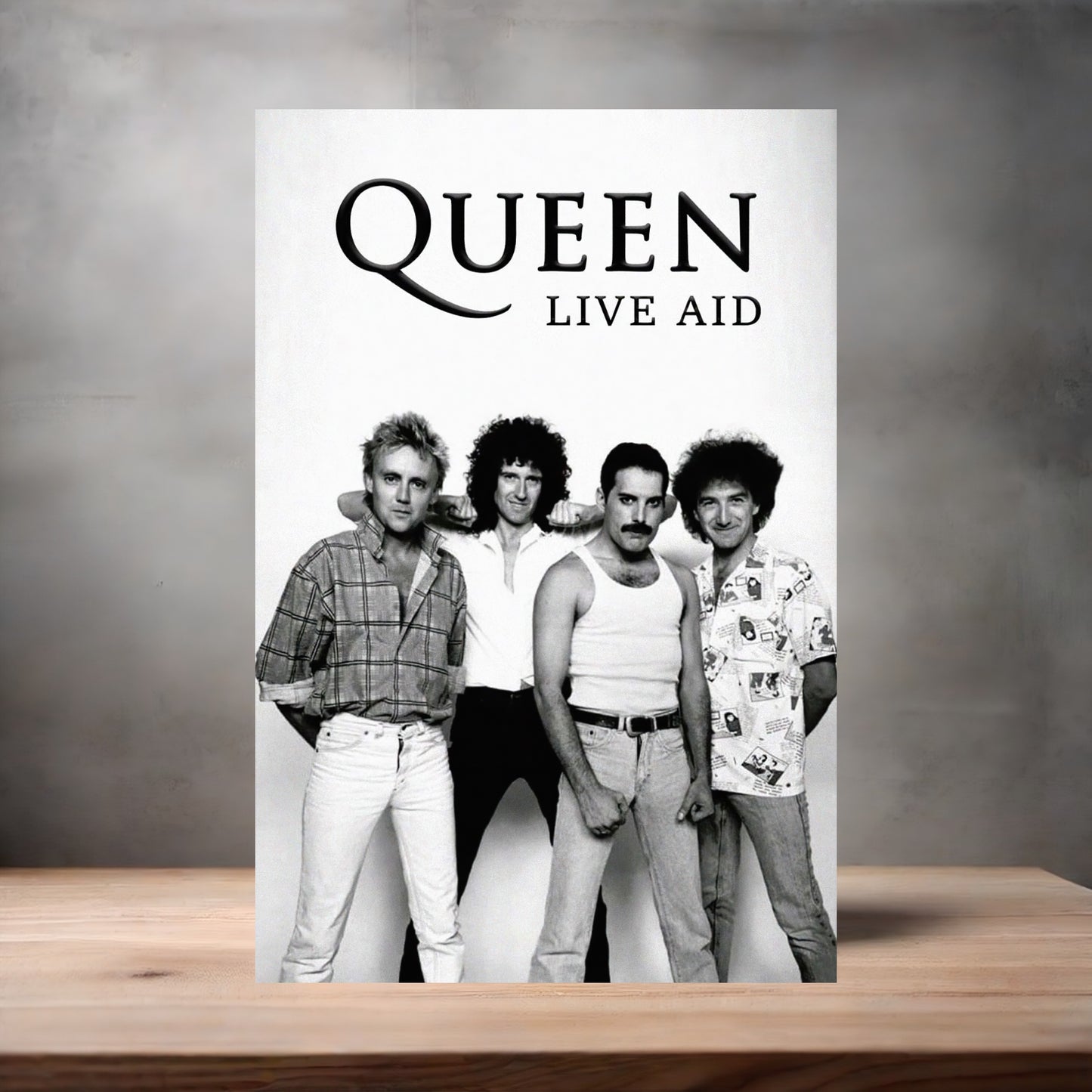 Queen Live Aid metal concert poster. Multiple sizes available.