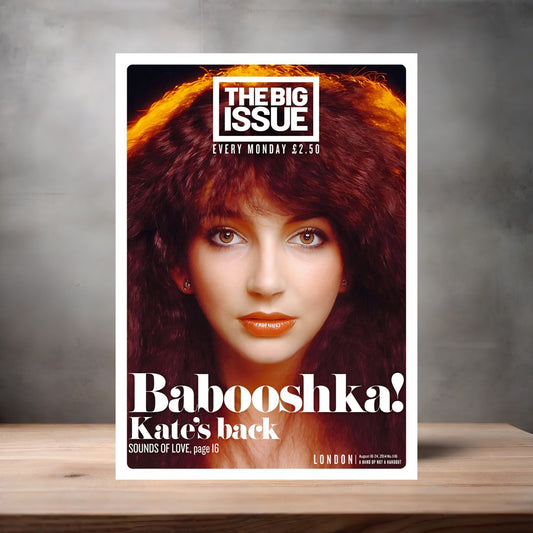Kate Bush metal poster. Multiple sizes available. Babooshka!