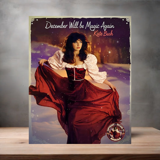 Kate Bush metal poster. Multiple sizes available. December will be magic again