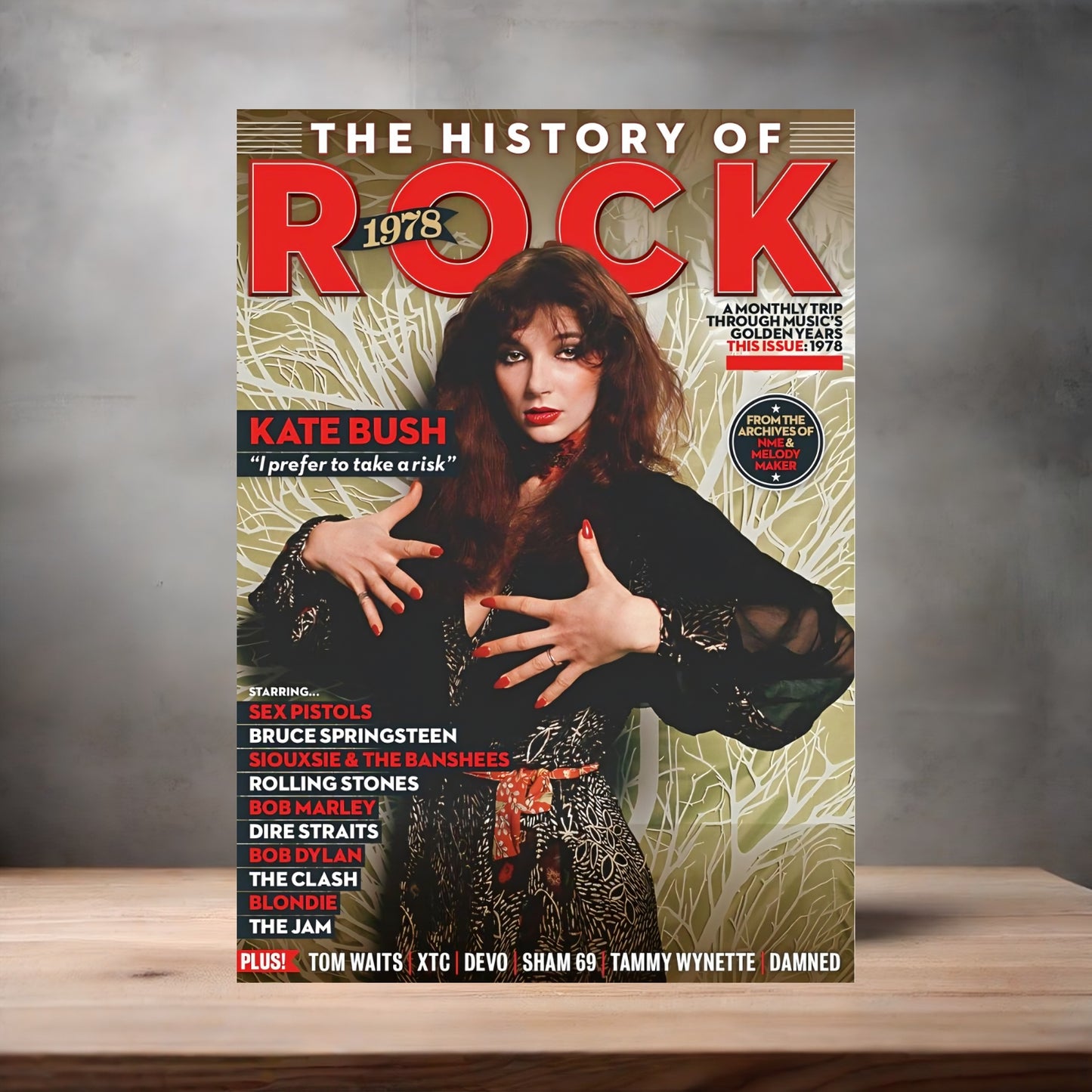 Kate Bush metal poster. Multiple sizes available. The History of Rock magazine