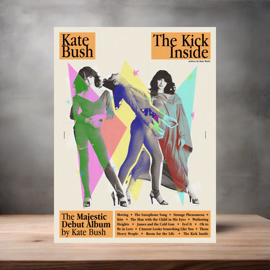 Kate Bush metal poster. Multiple sizes available. The Kick Inside
