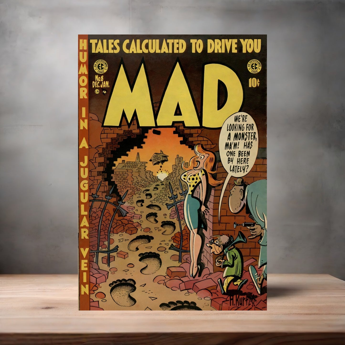 Mad Magazine cover metal poster. Multiple sizes available. Issue #8