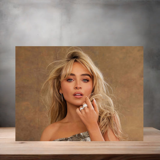Sexy Sabrina Carpenter poster on aluminum print. Multiple sizes available. N