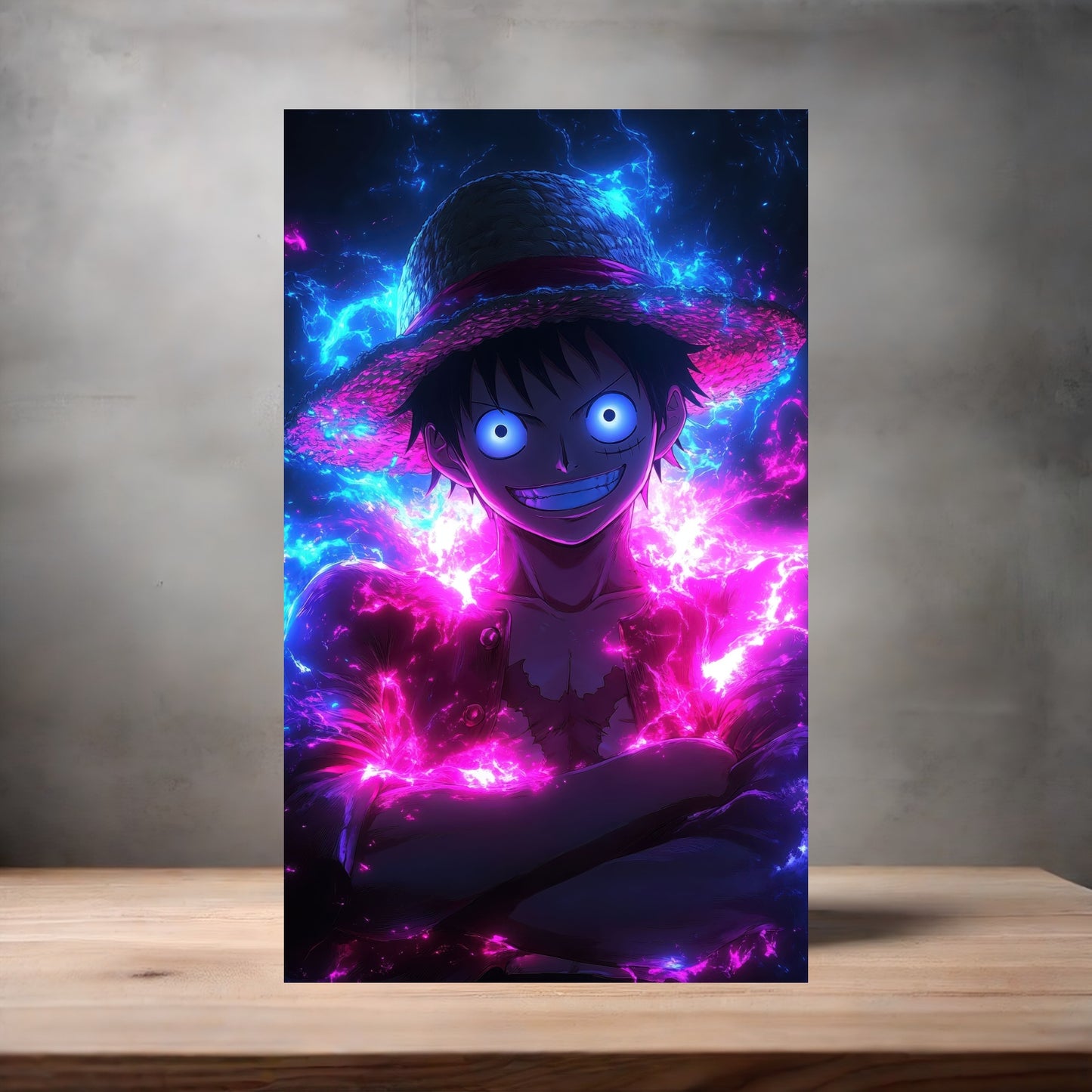 One Piece manga series metal poster. Multiple sizes available. Monkey D Luffy v2