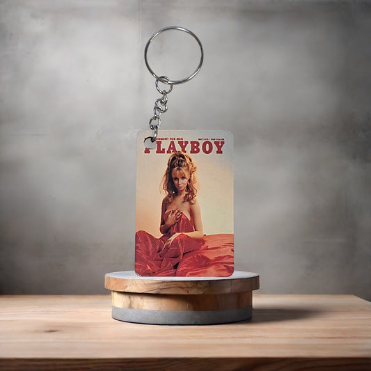 Playboy magazine cover keychain. May 1970