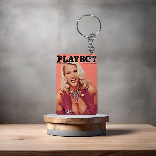 Playboy magazine cover keychain. Anna Nicole Smith