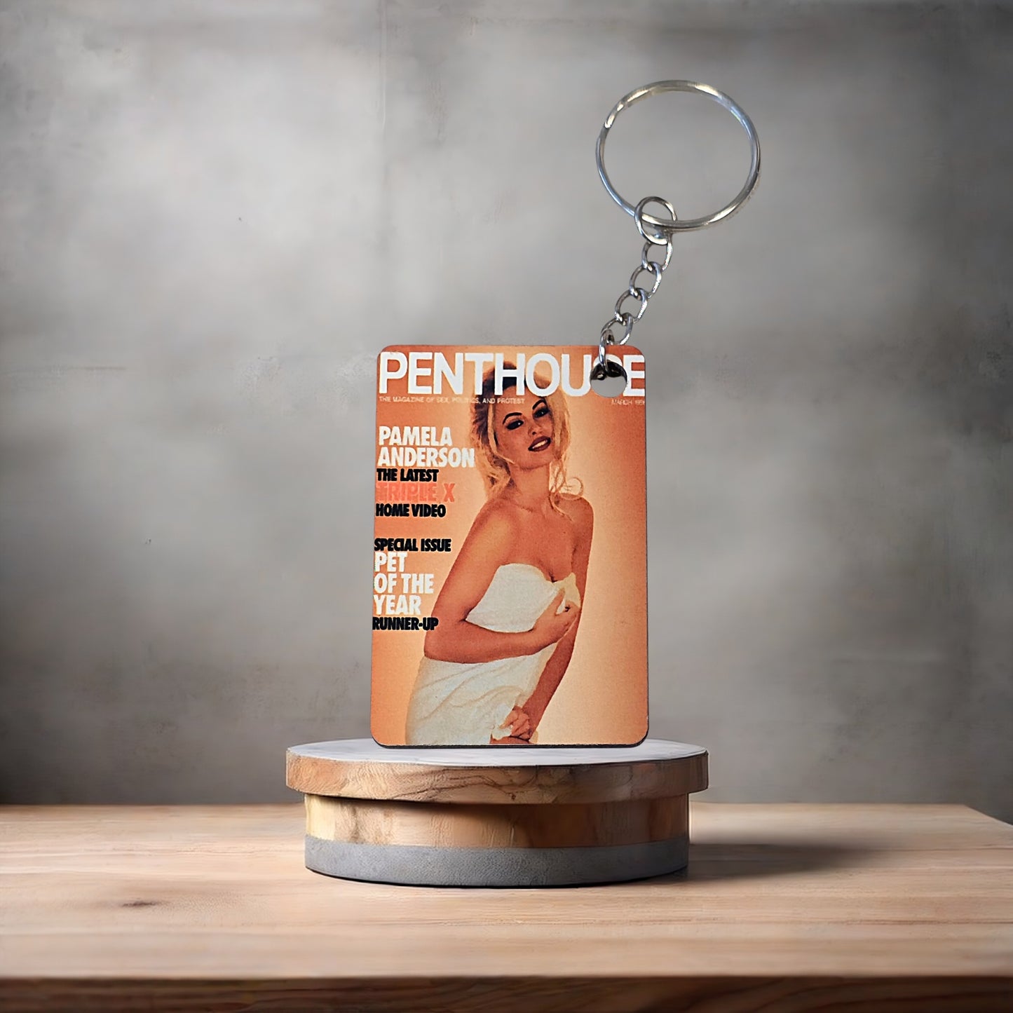 Penthouse magazine cover keychain. Pamela Anderson v2