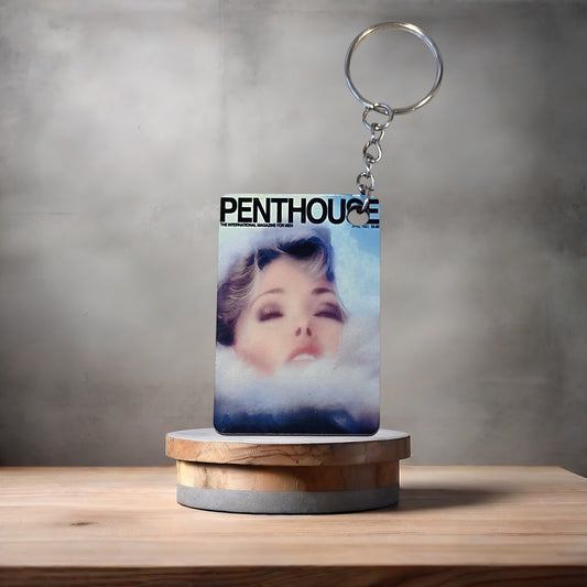 Penthouse magazine cover keychain. April 1983