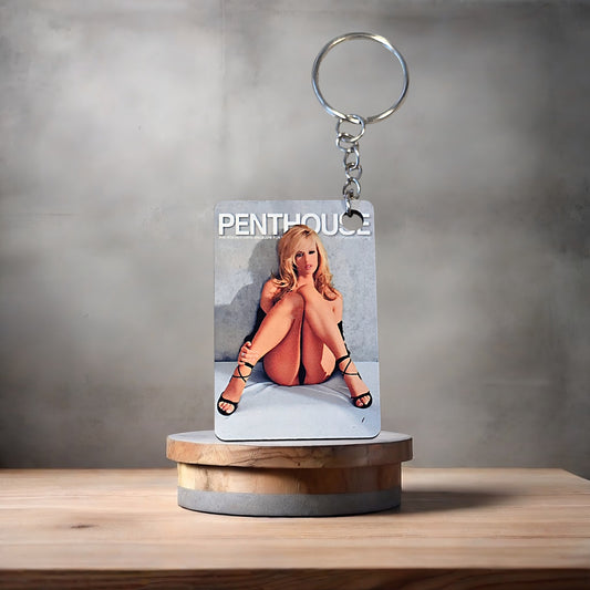 Penthouse magazine cover keychain. February 2007