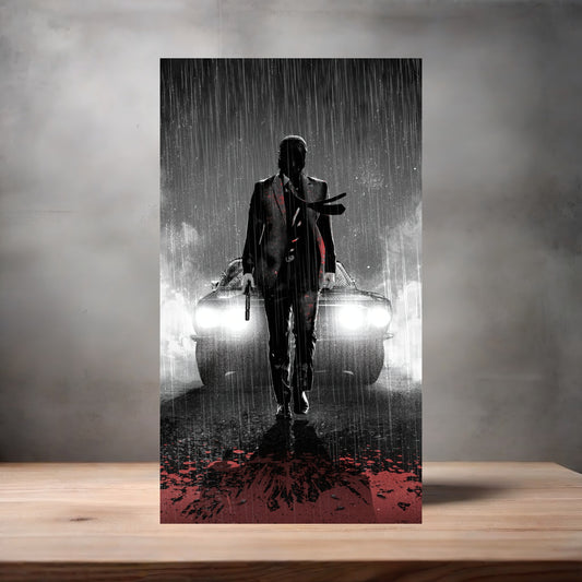 John Wick metal movie poster multiple size options. Keanu Reeves v5