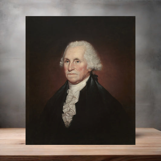 Museum Art on metal poster. Multiple sizes available. Rembrandt George Washington