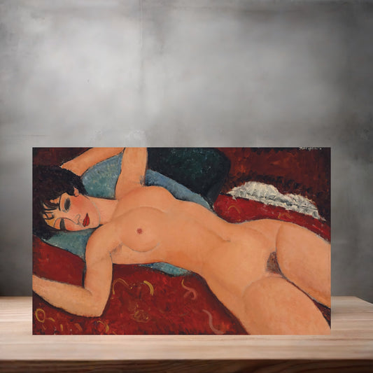Museum Art on metal poster. Multiple sizes available. Amedeo Modigliani Red Nude