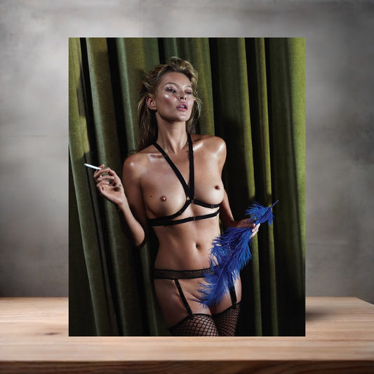 Playboy magazine metal poster. Multiple sizes available. Nude. Kate Moss v4