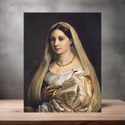 Museum Art on metal poster. Multiple sizes available. Raphael La Velata