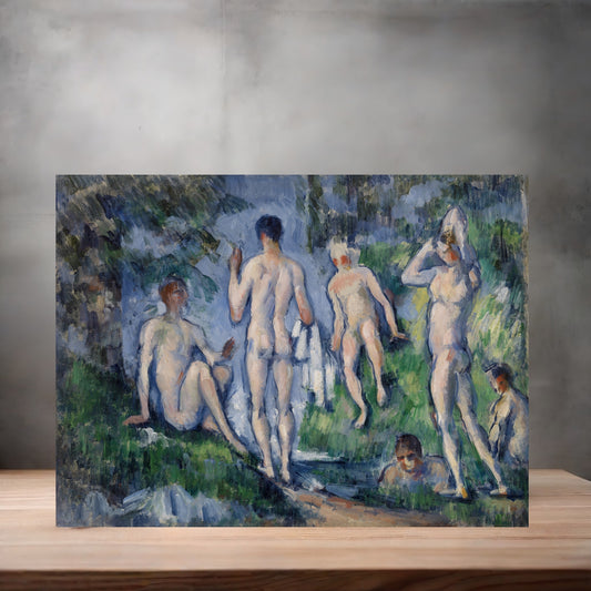 Museum Art on metal poster. Multiple sizes available. Paul Cezzane Group of Bathers