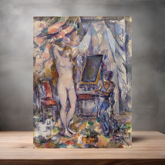 Museum Art on metal poster. Multiple sizes available. Paul Cezzane The Toilette