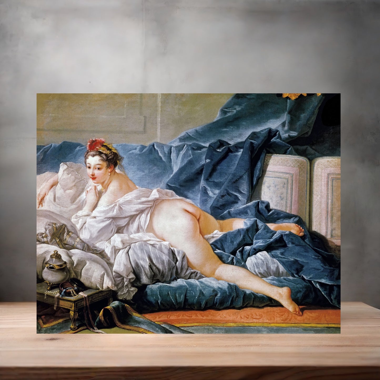 Museum Art on metal poster. Multiple sizes available. Francois Boucher The Brunette Odalisque