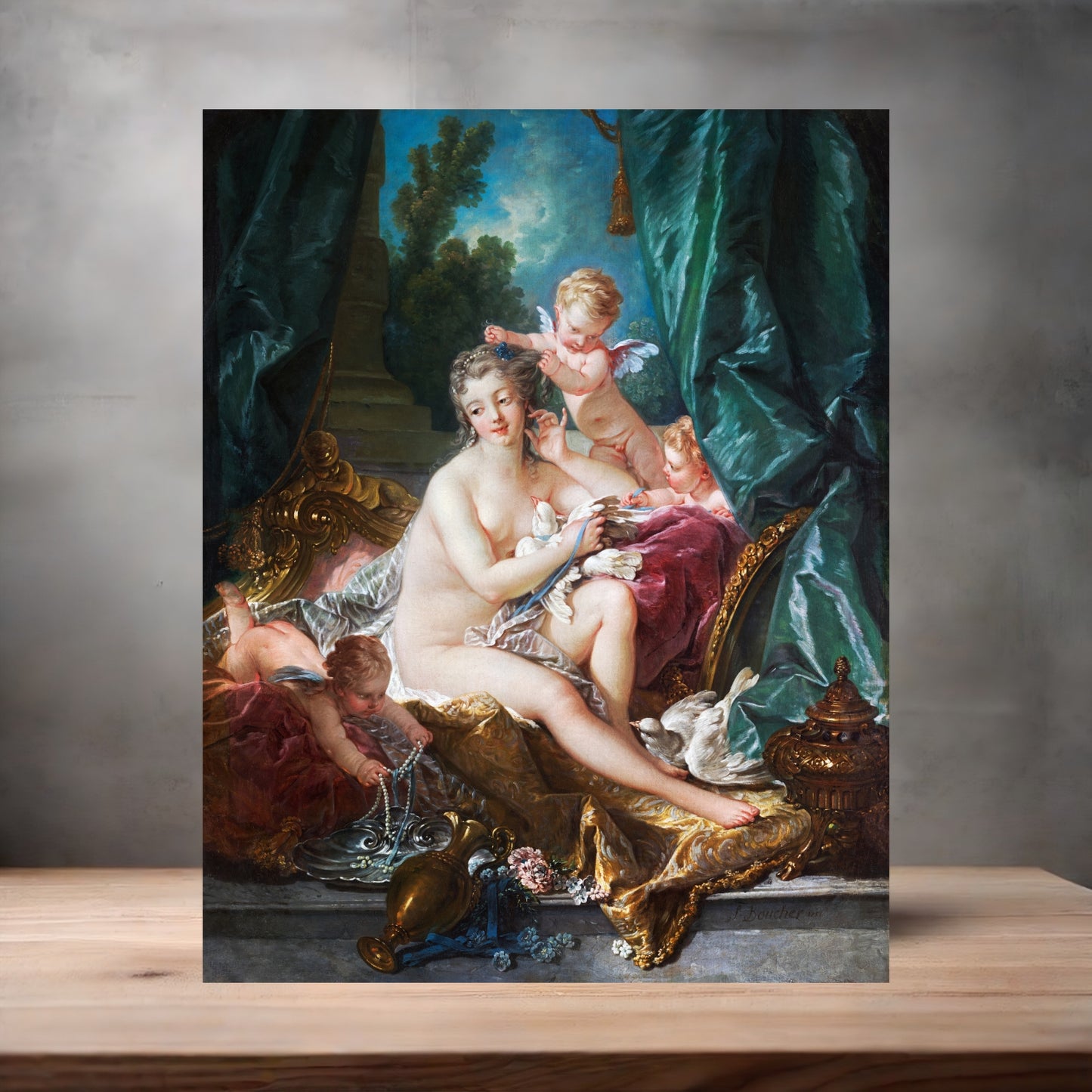 Museum Art on metal poster. Multiple sizes available. Francois Boucher The Bath of Venus