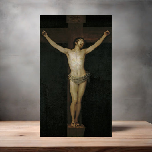 Museum Art on metal poster. Multiple sizes available. Francisco De Goya Christ Crucified