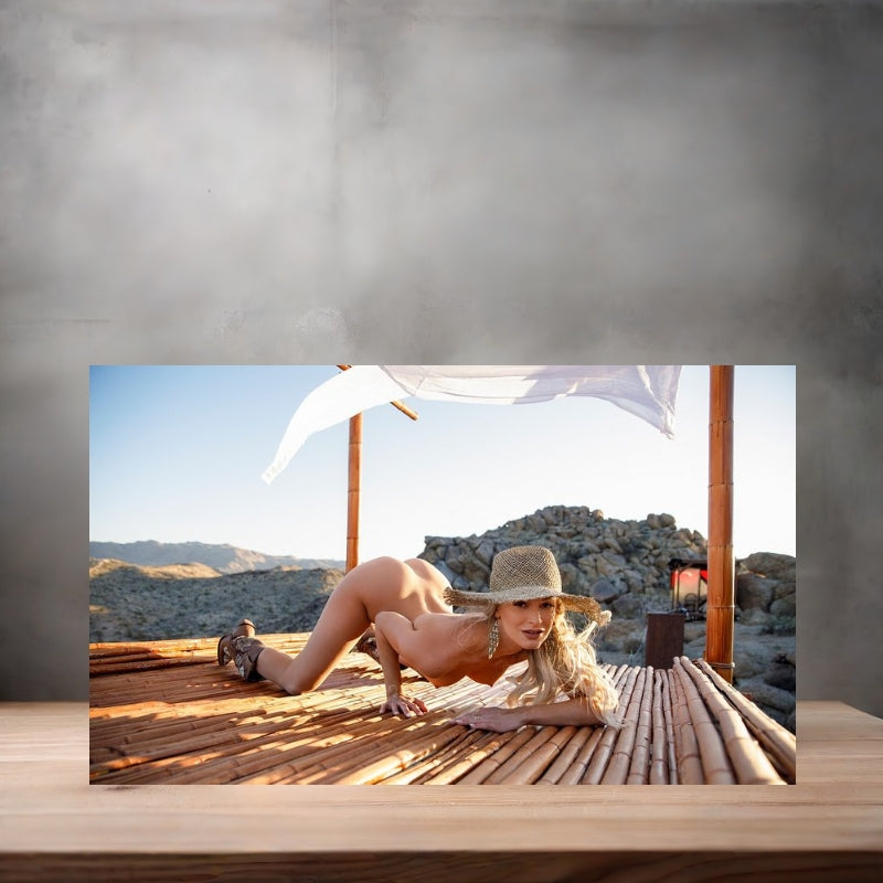 Playboy model Emma Hix metal posters. Multiple sizes and prints available