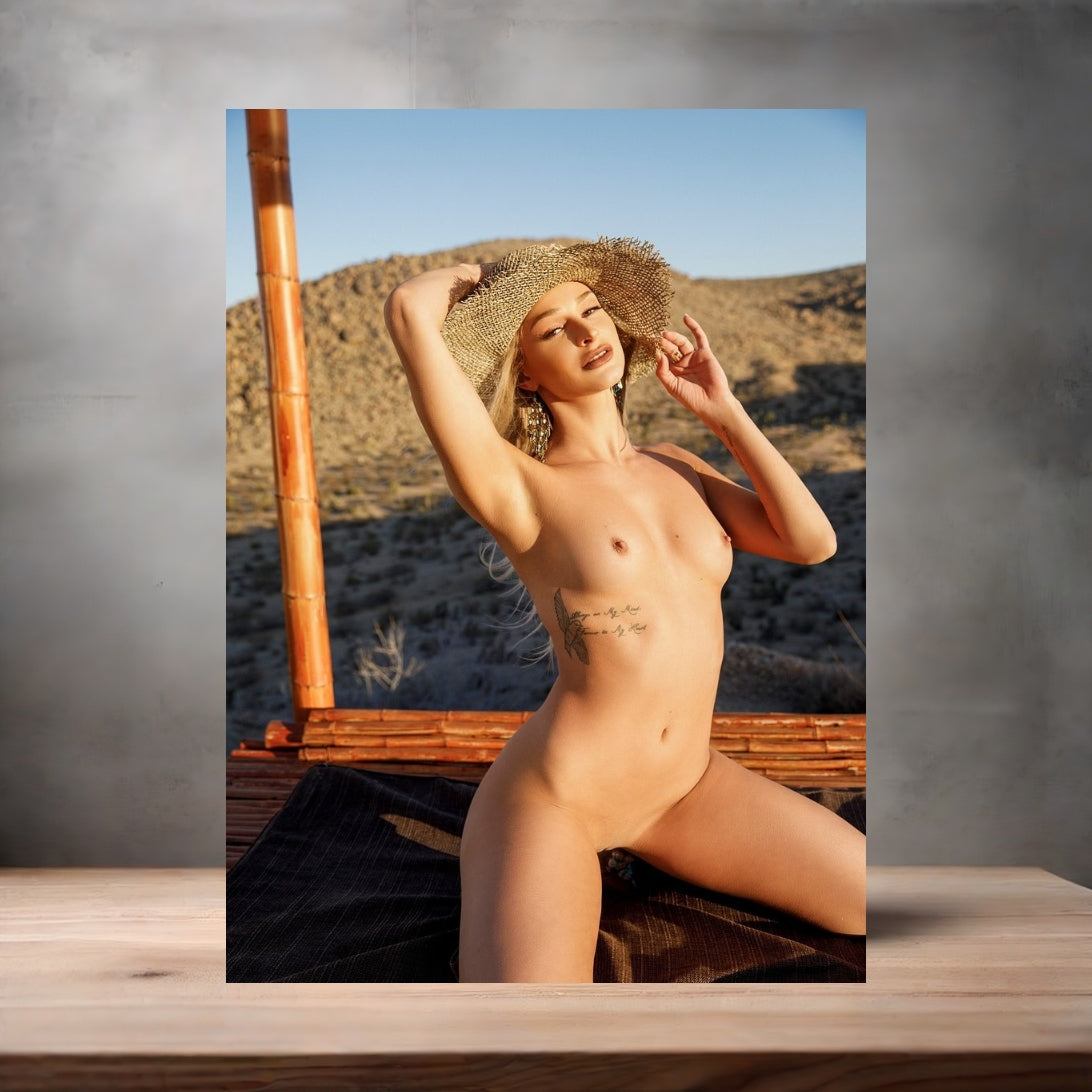 Playboy model Emma Hix metal posters. Multiple sizes and prints available