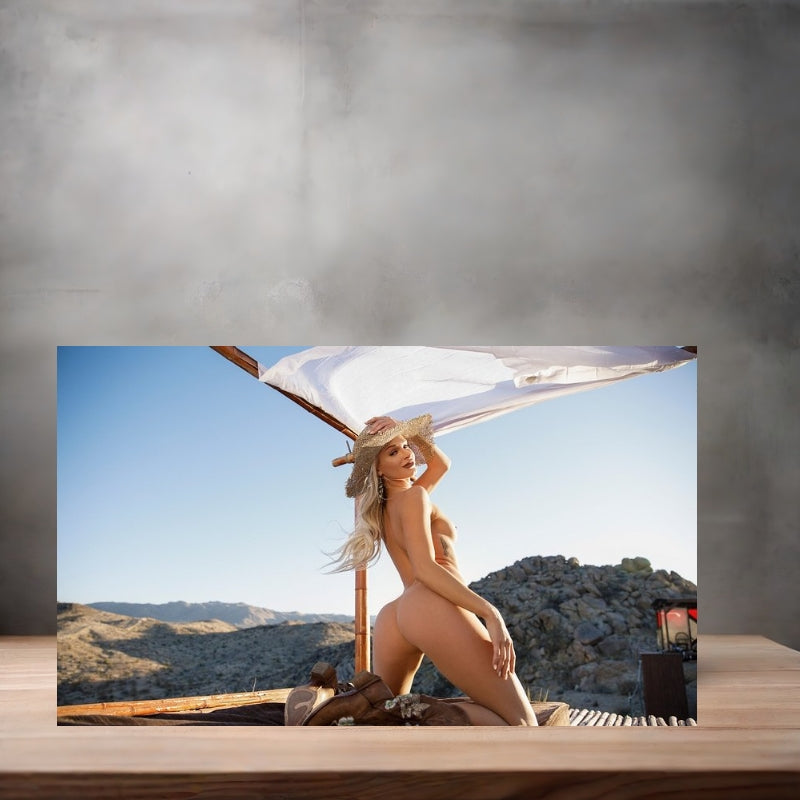 Playboy model Emma Hix metal posters. Multiple sizes and prints available