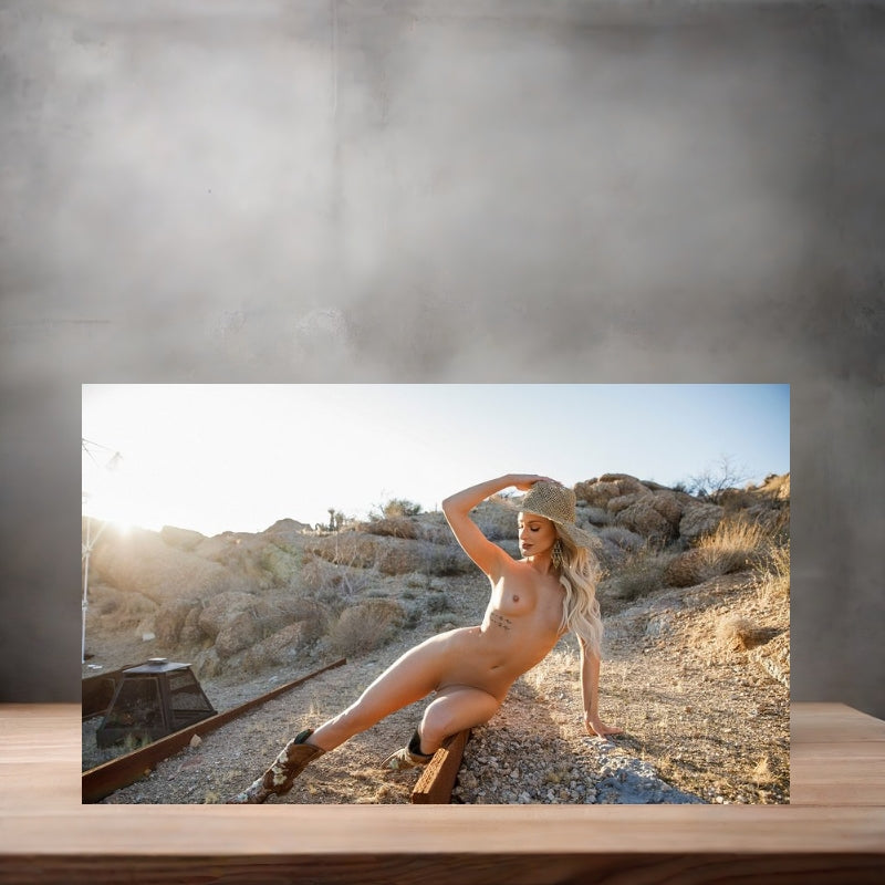 Playboy model Emma Hix metal posters. Multiple sizes and prints available