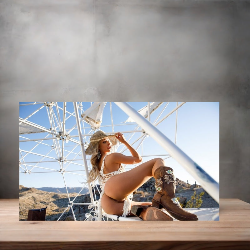 Playboy model Emma Hix metal posters. Multiple sizes and prints available