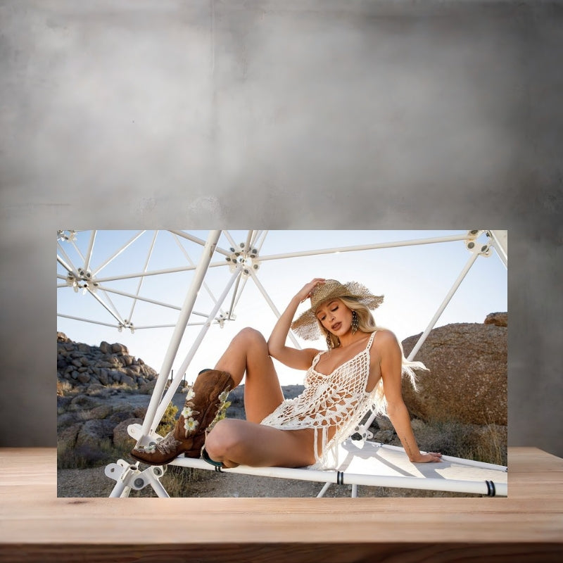 Playboy model Emma Hix metal posters. Multiple sizes and prints available