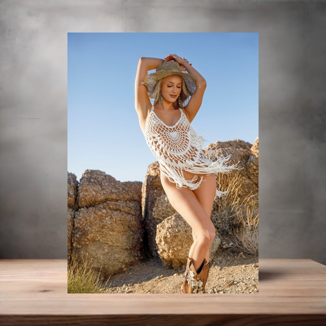Playboy model Emma Hix metal posters. Multiple sizes and prints available