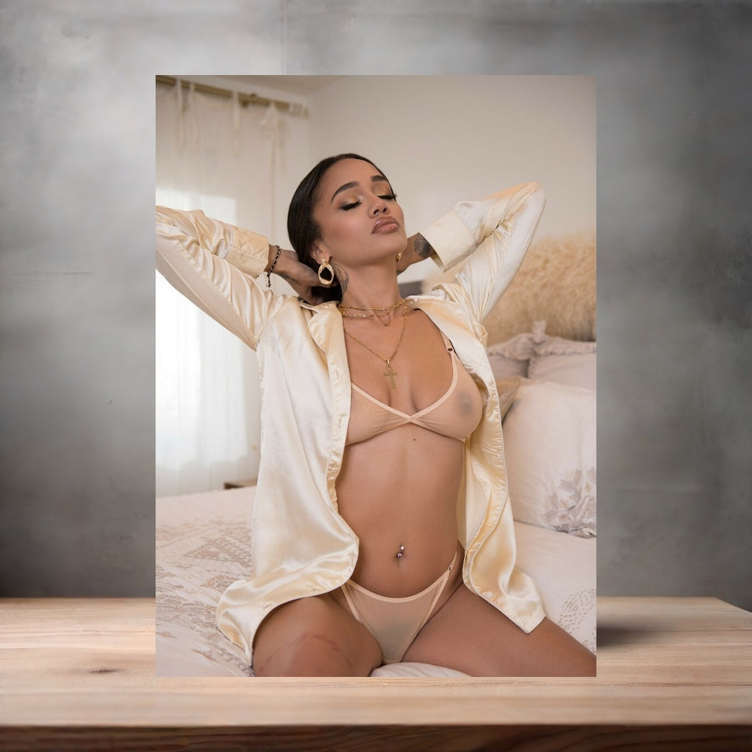 Playboy model Julie Kay metal posters. Multiple sizes and prints available