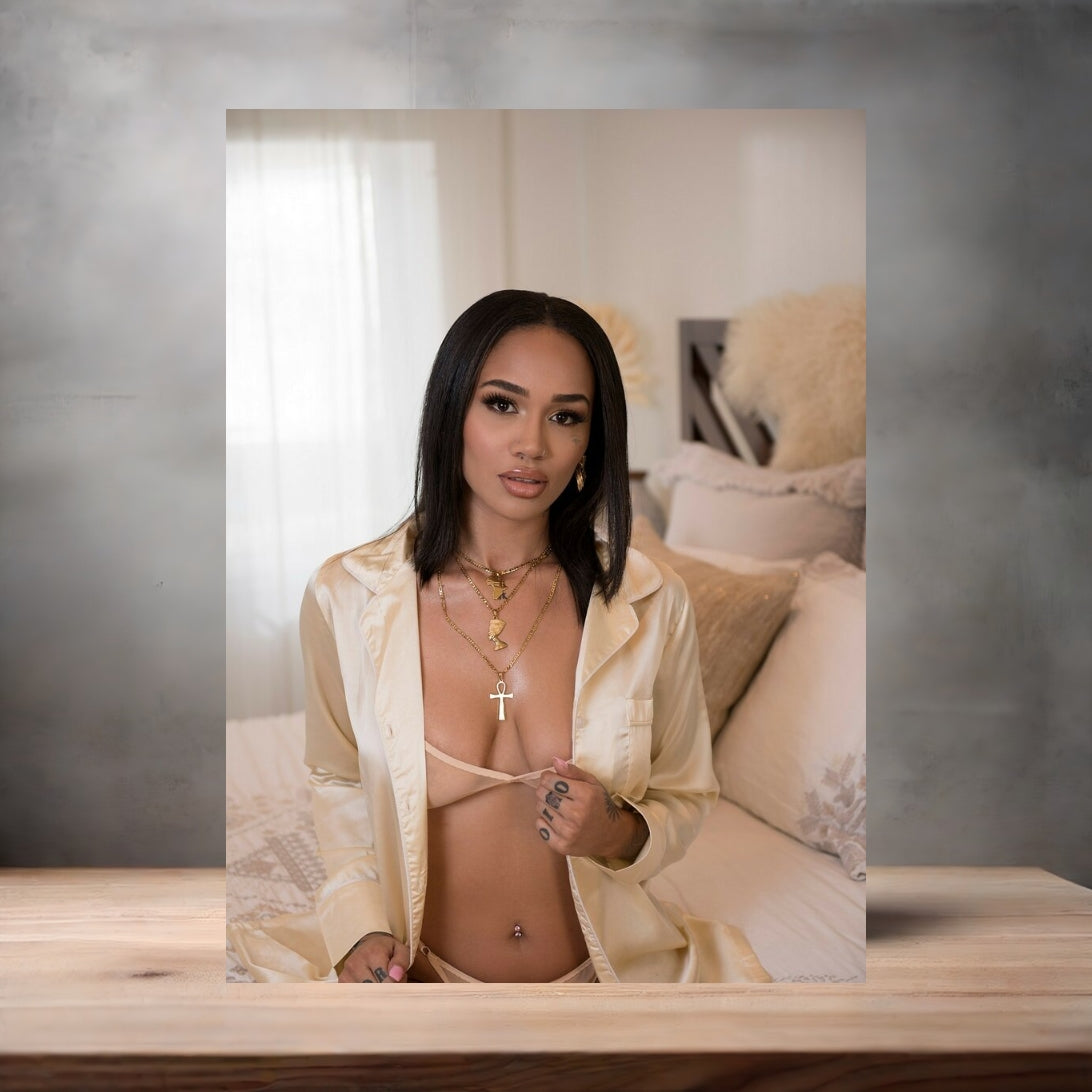 Playboy model Julie Kay metal posters. Multiple sizes and prints available
