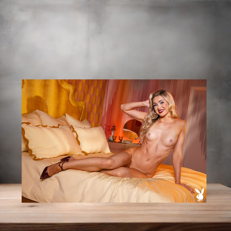 Playboy model Coco Star metal posters. Multiple sizes and prints available