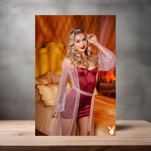 Playboy model Coco Star metal posters. Multiple sizes and prints available