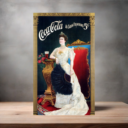 Vintage Coca-Cola ad poster metal poster. Multiple sizes available. BX