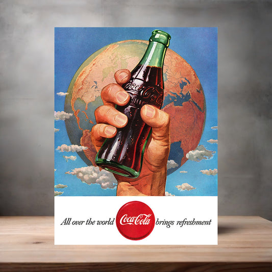 Vintage Coca-Cola ad poster metal poster. Multiple sizes available. BU