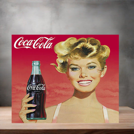 Vintage Coca-Cola ad poster metal poster. Multiple sizes available. BQ