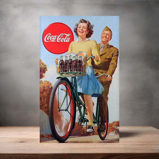 Vintage Coca-Cola ad poster metal poster. Multiple sizes available. BS
