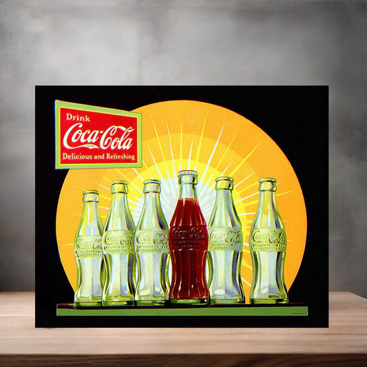 Vintage Coca-Cola ad poster metal poster. Multiple sizes available. BM