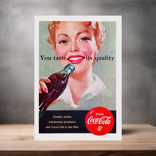 Vintage Coca-Cola ad poster metal poster. Multiple sizes available. BP