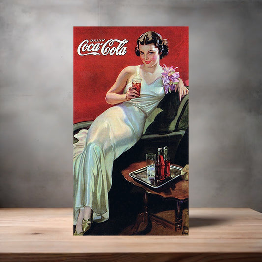 Vintage Coca-Cola ad poster metal poster. Multiple sizes available. BL