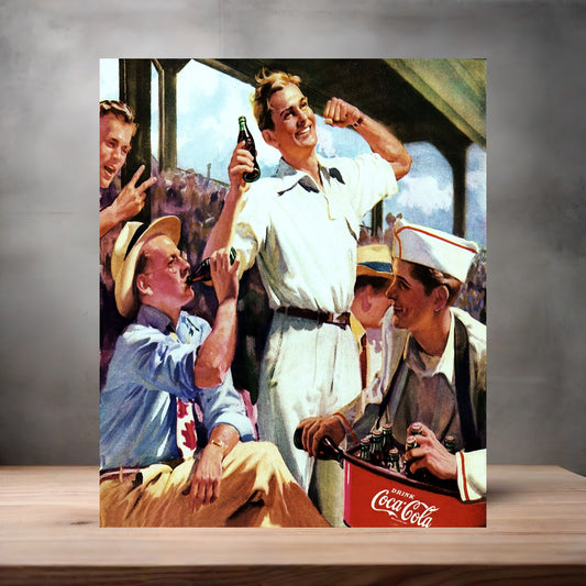 Vintage Coca-Cola ad poster metal poster. Multiple sizes available. BJ