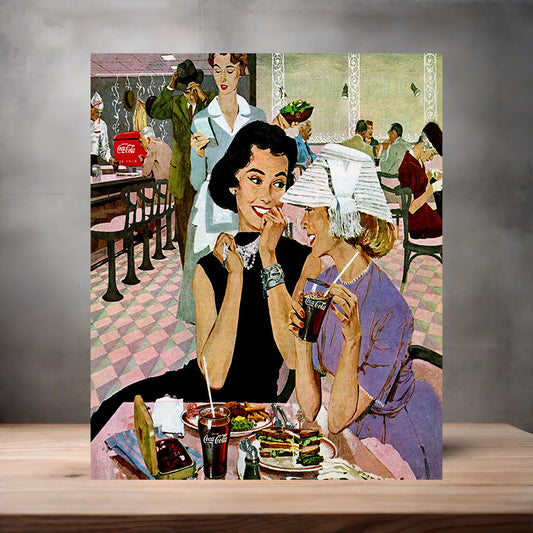 Vintage Coca-Cola ad poster metal poster. Multiple sizes available. Z