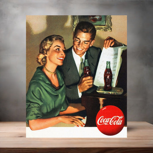 Vintage Coca-Cola ad poster metal poster. Multiple sizes available. X