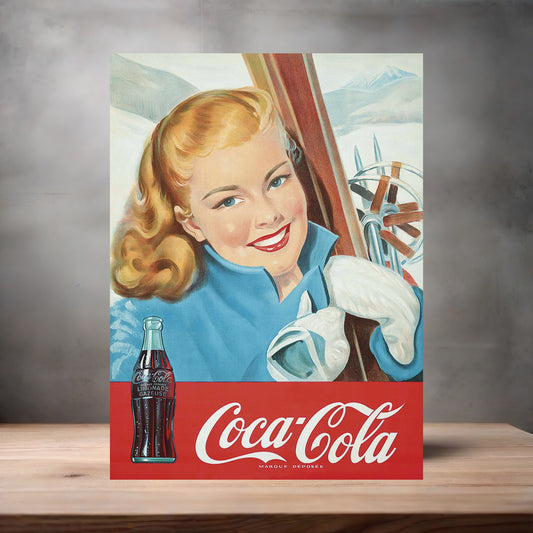 Vintage Coca-Cola ad poster metal poster. Multiple sizes available. V