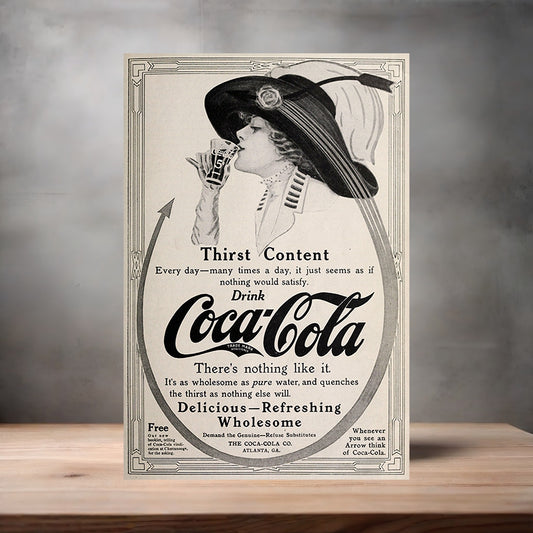 Vintage Coca-Cola ad poster metal poster. Multiple sizes available. R