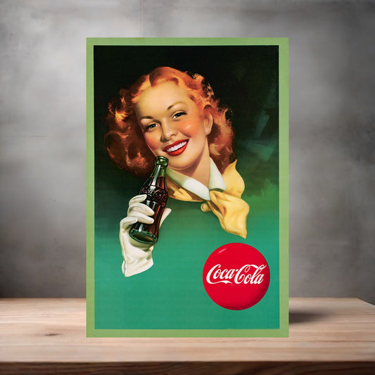 Vintage Coca-Cola ad poster metal poster. Multiple sizes available. U