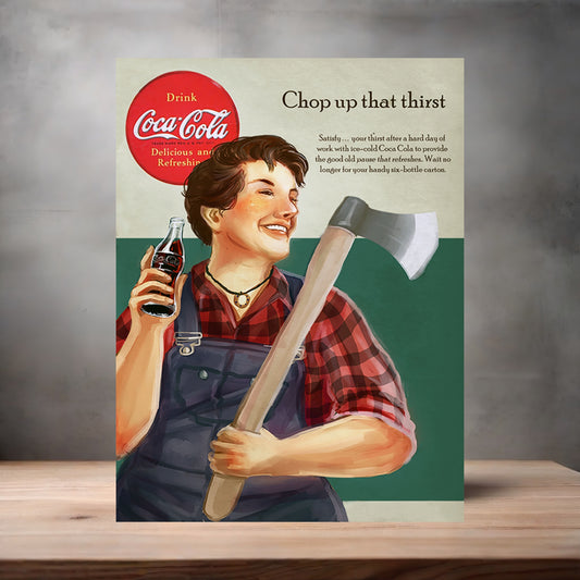 Vintage Coca-Cola ad poster metal poster. Multiple sizes available. P