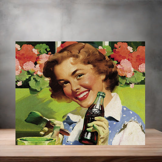 Vintage Coca-Cola ad poster metal poster. Multiple sizes available. Coke J
