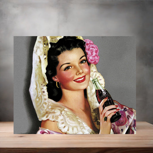Vintage Coca-Cola ad poster metal poster. Multiple sizes available. Coke G
